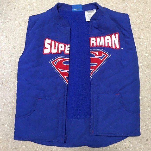 Vest Zip up SUPERMAN TM & DC Comics Red White Blue - Picture 5 of 11
